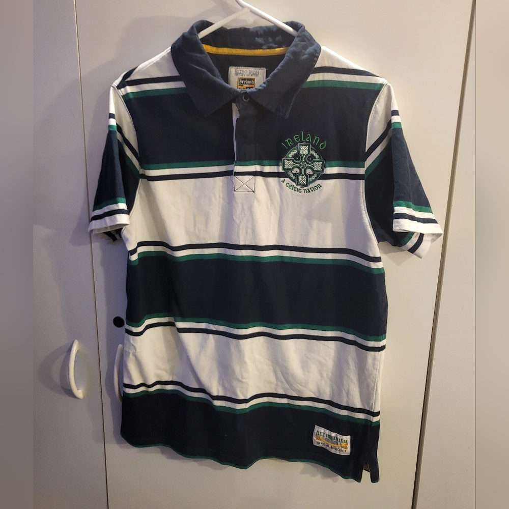 Retro Irish Heritage Collection Mens Large Rugby Polo